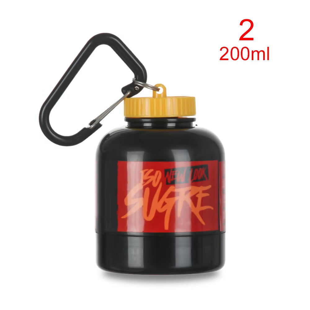 Portable Protein Powder Bottles with Keychain Mini Health Funnel Medicine Bottle Advertising Health Funnel Medicine Holder